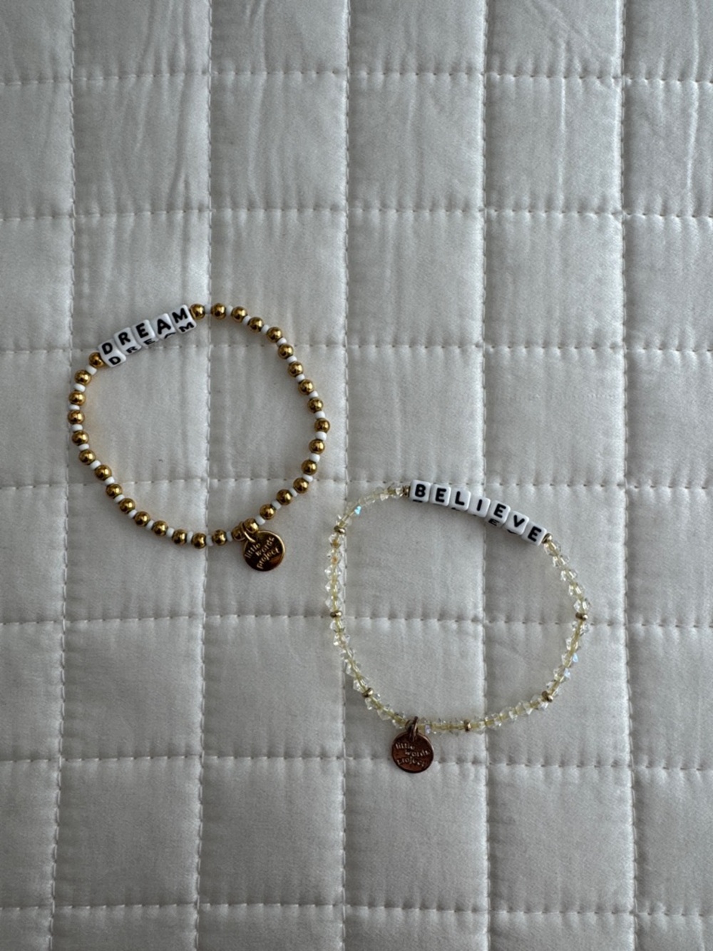 Little Words Project 'DREAM' & 'BELIEVE' Bracelets